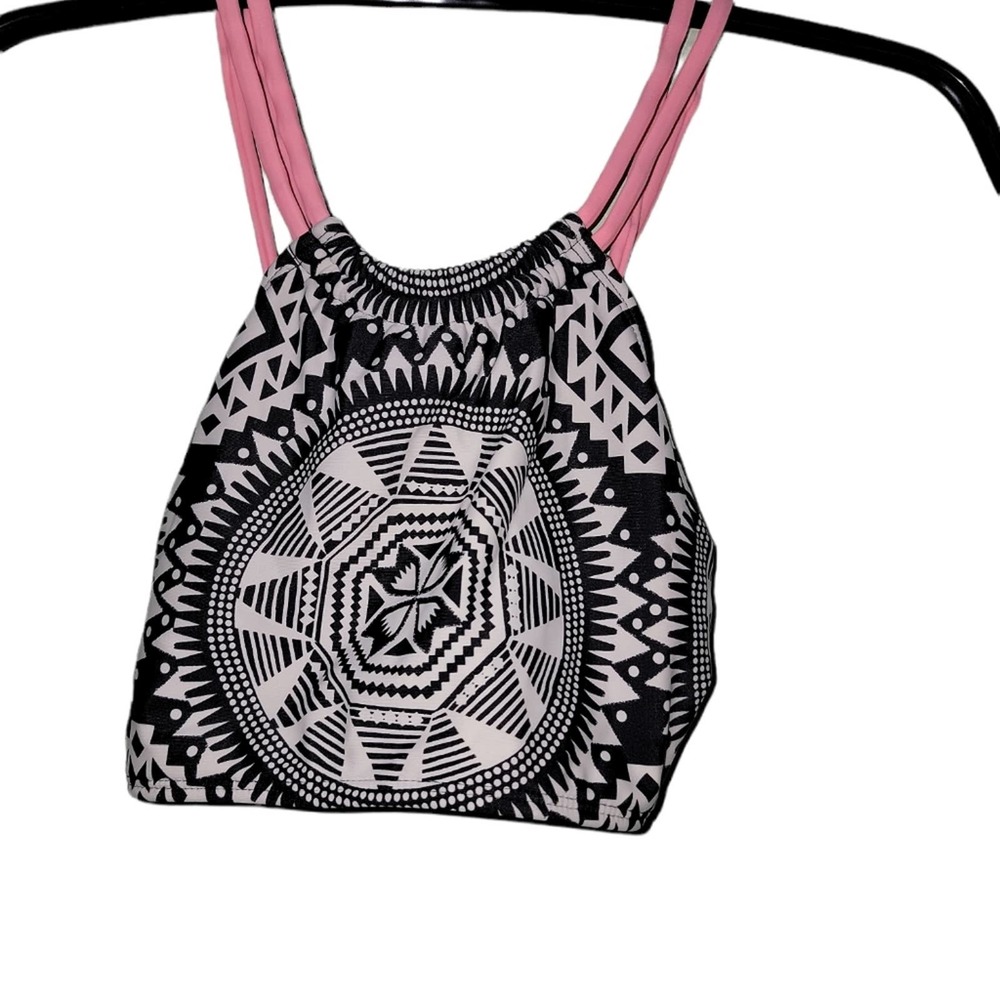 Xhilaration Boho High Neck Criss Cross Back Bikini Top Sz M - Picture 3 of 7